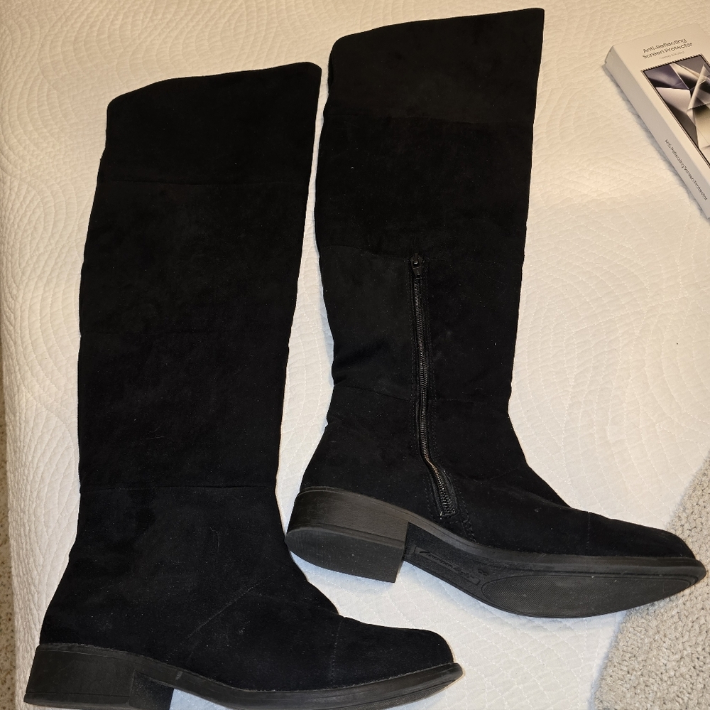 American Eagle Outfitters Black Over the Knee Boots Size 8